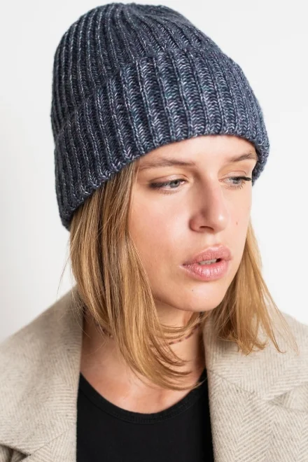 Dámská čepice 24817 - Tmavěmodrá-modrá