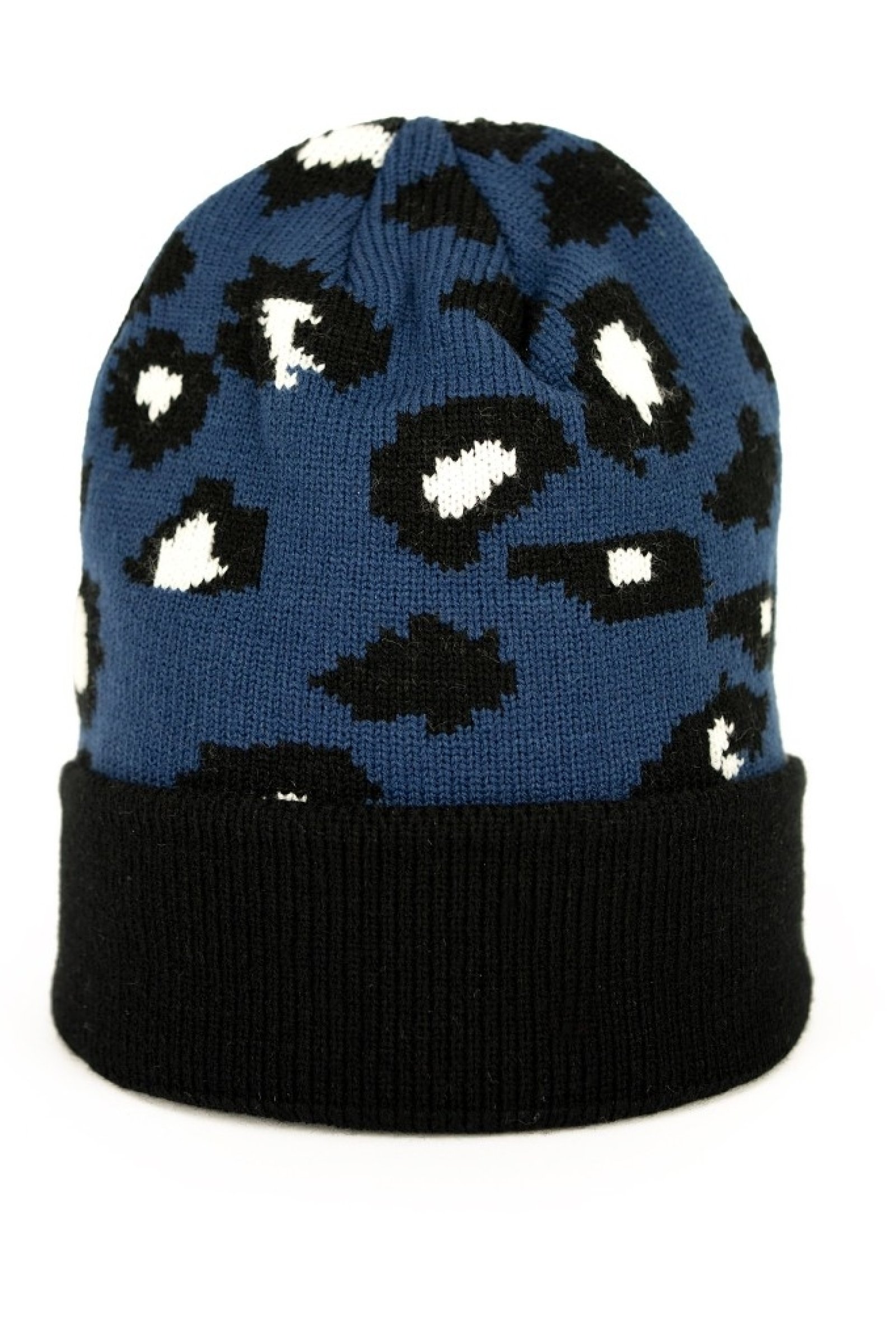 Dámská čepice Art of Polo 23903 Hipster Panther - leopardí vzor Tmavě modrá 56-59 cm