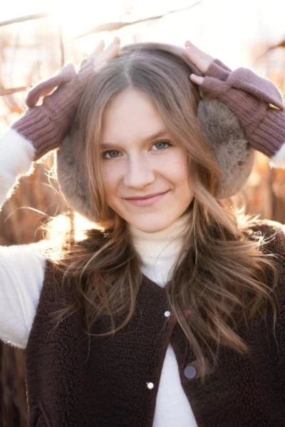 Kožešinové klapky na uši 25239 - Šedá