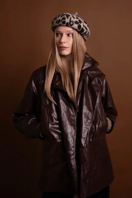 Pletený baret 26101 Crush - Svetlosivá