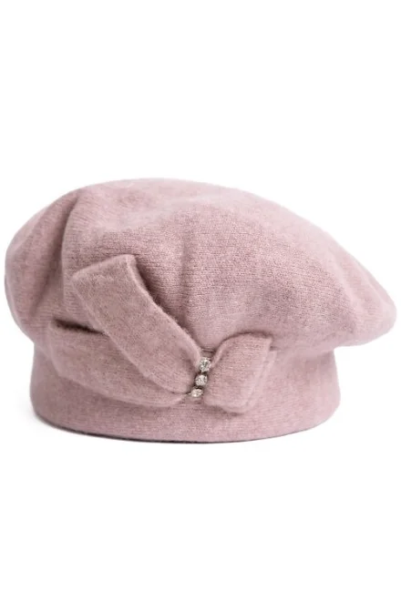 Pletený baret 25257 Arlene - Staroružová
