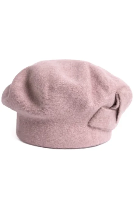 Pletený baret 25257 Arlene - Staroružová