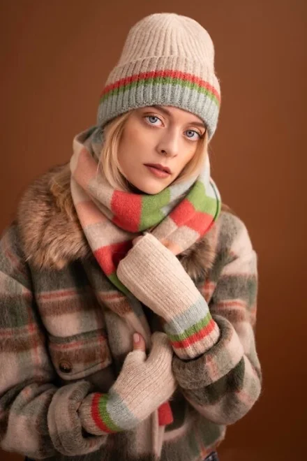 Zimní set 25201 Mizuki - Béžová