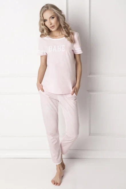 Dámské pyžamo Babe Long Pink SL - Růžová