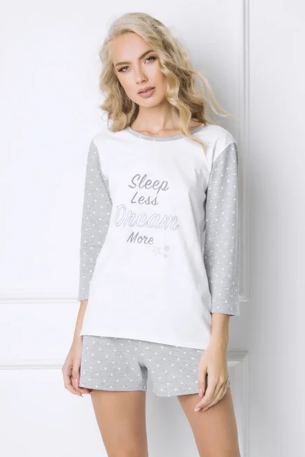 Dámské pyžamo Dreamy Short SS - Bílá