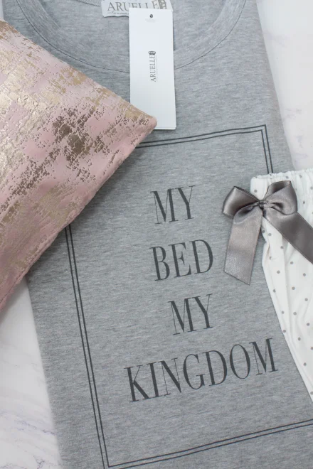 Dámské pyžamo Kingdom Short Dots Grey SS