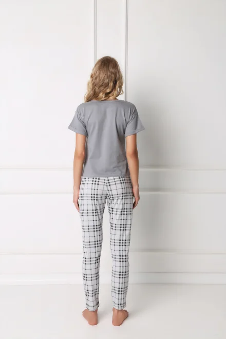 Dámské pyžamo Belle Long Grey SL - Šedá