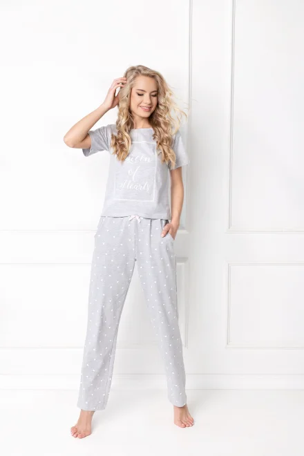 Dámské pyžamo Hearty Long Grey SL