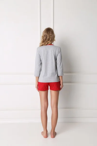 Cookie Short Grey-Red LS-GRARED