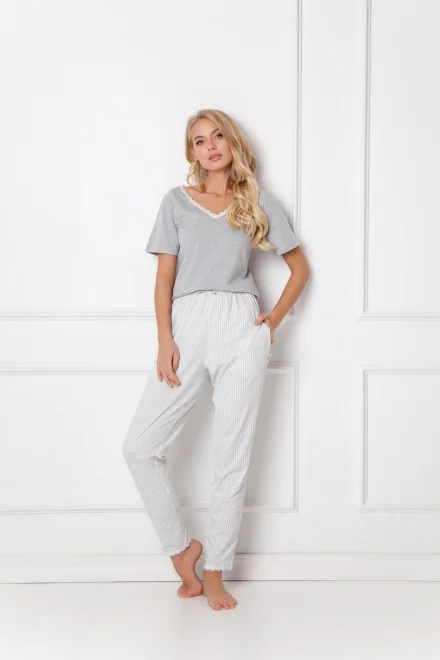 Dámské pyžamo Gwen SL Grey - Šedá