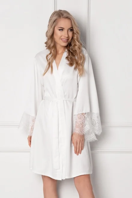 Dámský župan Vintage White - Bílá