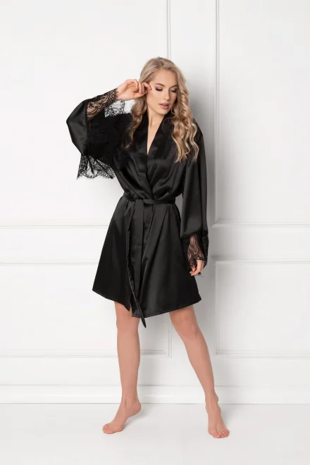 Dámský župan Vintage Black
