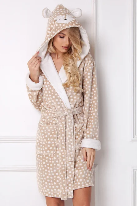 Dámský župan Remmy Bathrobe - Béžová