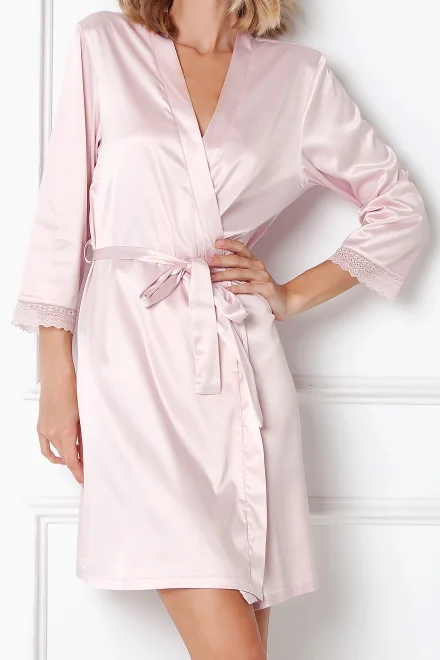 Dámský župan Laila Gown - Světle růžová