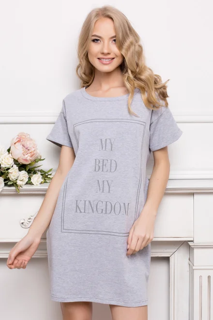 Noční košilka Kingdom Grey - Šedá