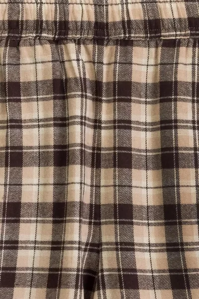 Dámské pyžamo NLP-505 - Flanel - Hnědá