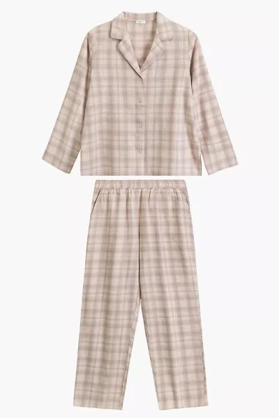 Dámské pyžamo NLP-505 - Flanel - Ecru