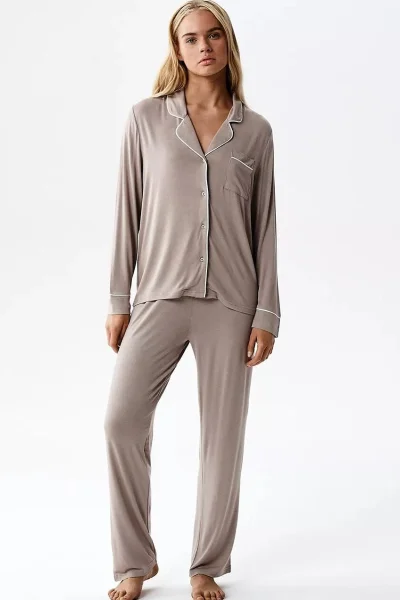 Dámské pyžamo NLP-495 - modal - Šedá
