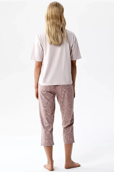 Dámské pyžamo NLP-509 - bavlna - Starorůžová