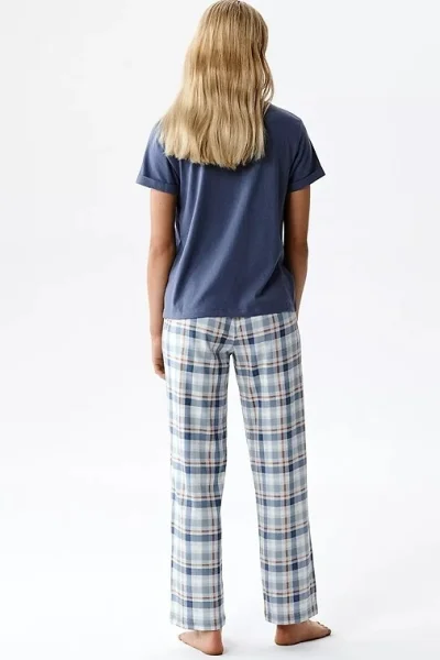 Dámské pyžamo NLP-513 - modal - Šedo-modrá