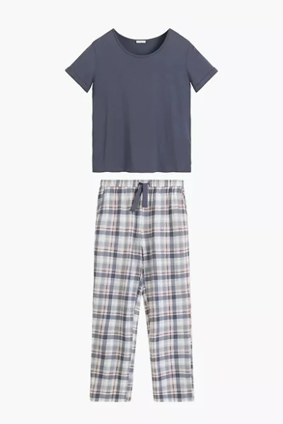 Dámské pyžamo NLP-513 - modal - Šedo-modrá