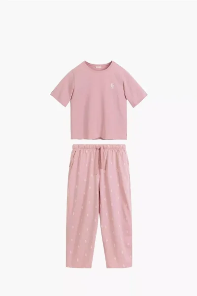 Dámské pyžamo NLP-511 - 3/4 - Světle růžová