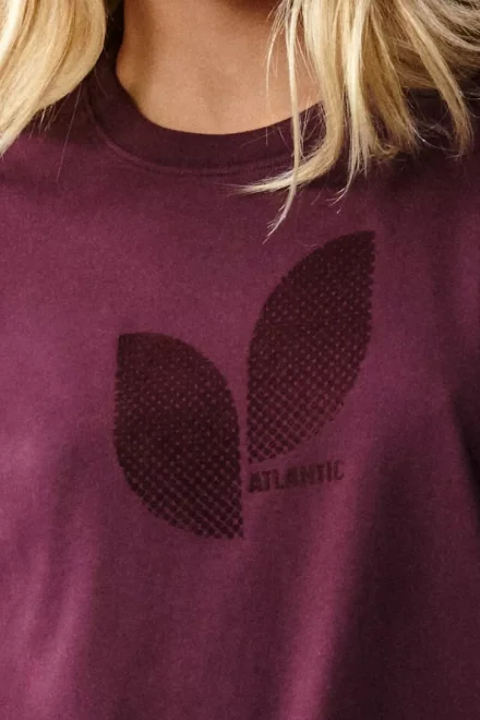 Dámske pyžamo NLP-517 - peach effect - Vínovo-červená