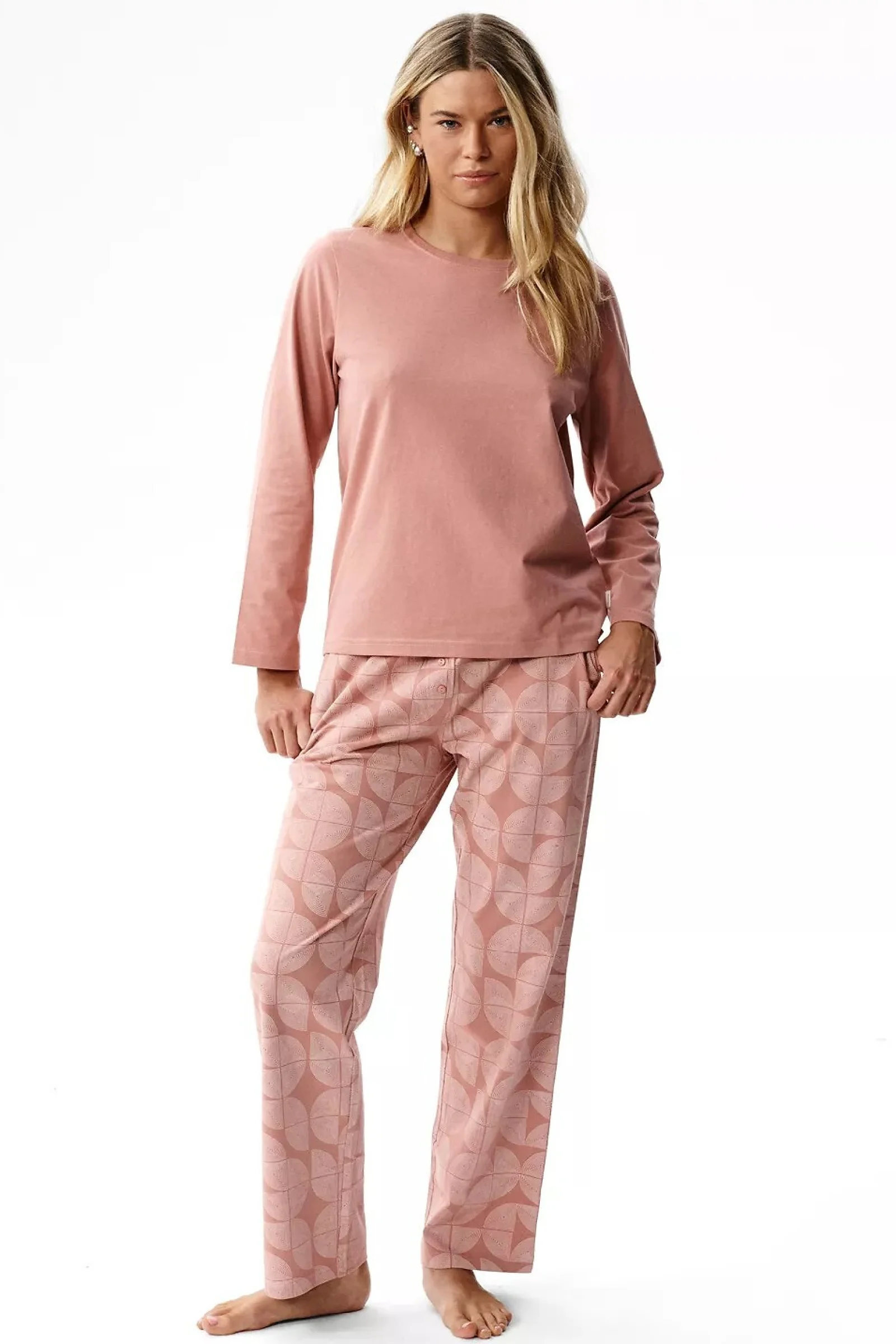 Dámské pyžamo Atlantic Nlp-522 - peach effect Starorůžová M