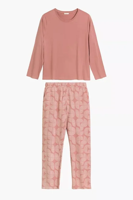 Dámske pyžamo Nlp-522 - peach effect - Staroružová