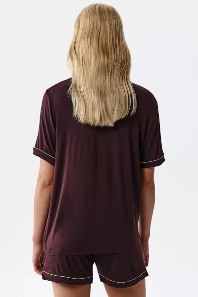 Dámské pyžamo NLP-496 - modal - Vínově-červená