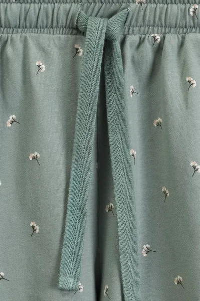 Dámské pyžamo NLP-502E - bavlna - Ecru-zelená