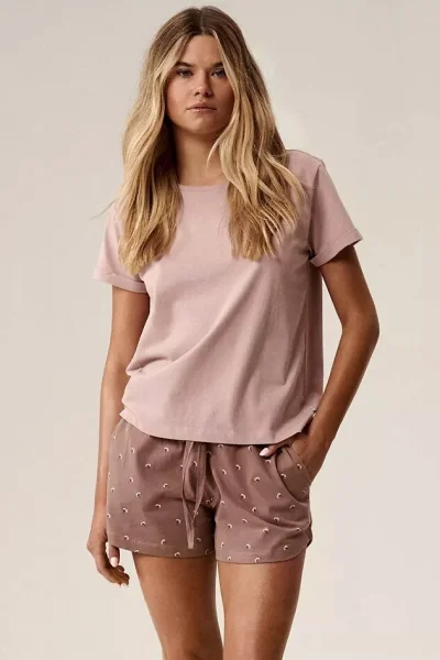 Dámské pyžamo NLP-502E - bavlna - Starorůžová