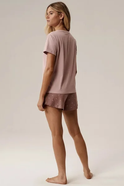 Dámské pyžamo NLP-502E - bavlna - Starorůžová