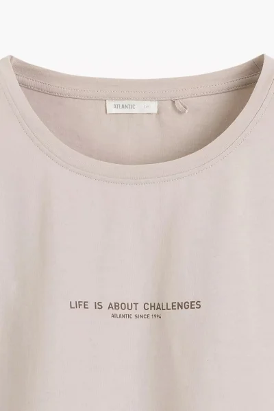 Dámské pyžamo NLP-508 - bavlna - Světle béžová