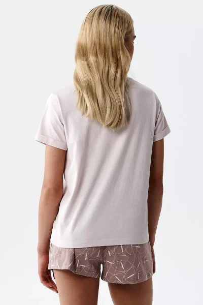 Dámské pyžamo NLP-508 - bavlna - Starorůžová