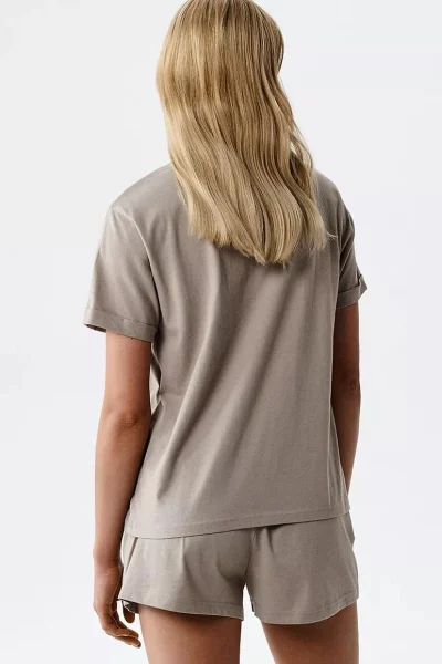 Dámské pyžamo NLP-506 - bavlna - Šedá