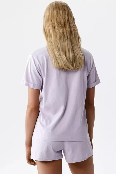 Dámské pyžamo NLP-506 - bavlna - Světle fialová