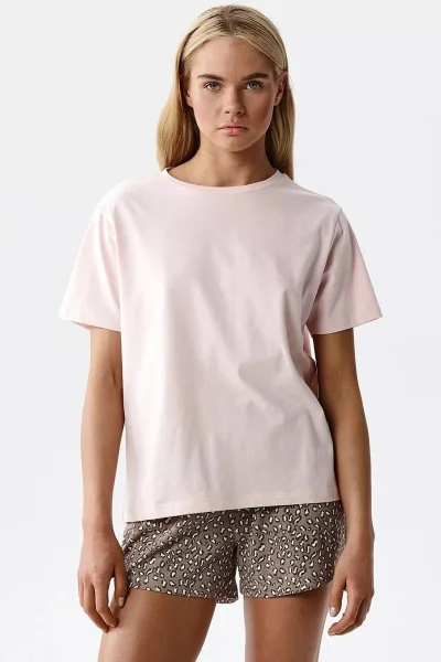 Dámské pyžamo NMP-507 - bavlna - Světle růžová