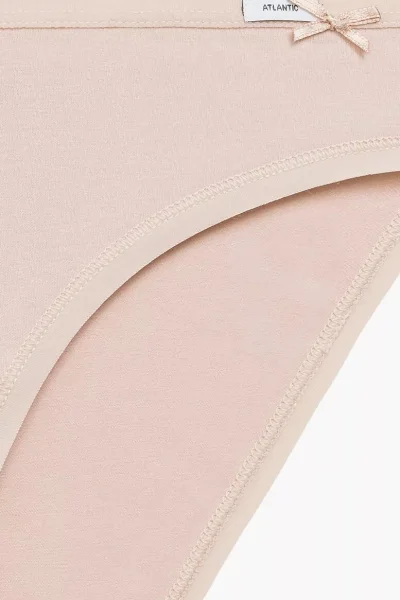 3PACK kalhotky 3CLP-001 - bikiny - Béžovo-šedá