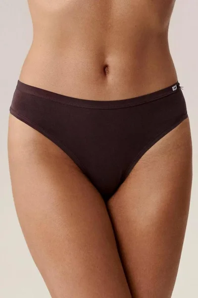 3 PACK kalhotky 3CLP-002 - bavlna - Fialovo-béžová