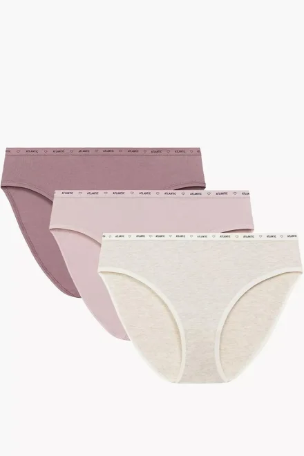 3 PACK kalhotky 3CLP-010/Z25 - Béžovo-růžová