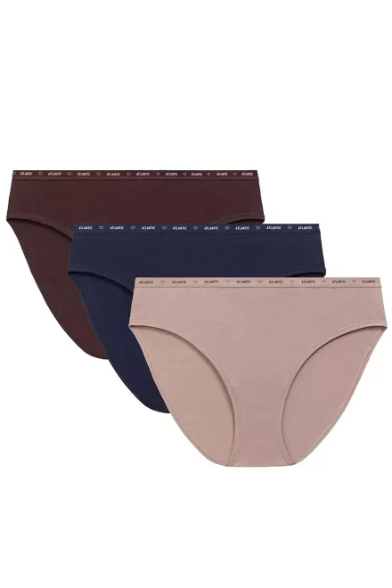 3 PACK kalhotky 3CLP-010/Z25 - Modro-béžová