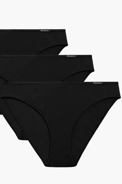 3 PACK kalhotky 3BLP-580 - bavlna - Černá