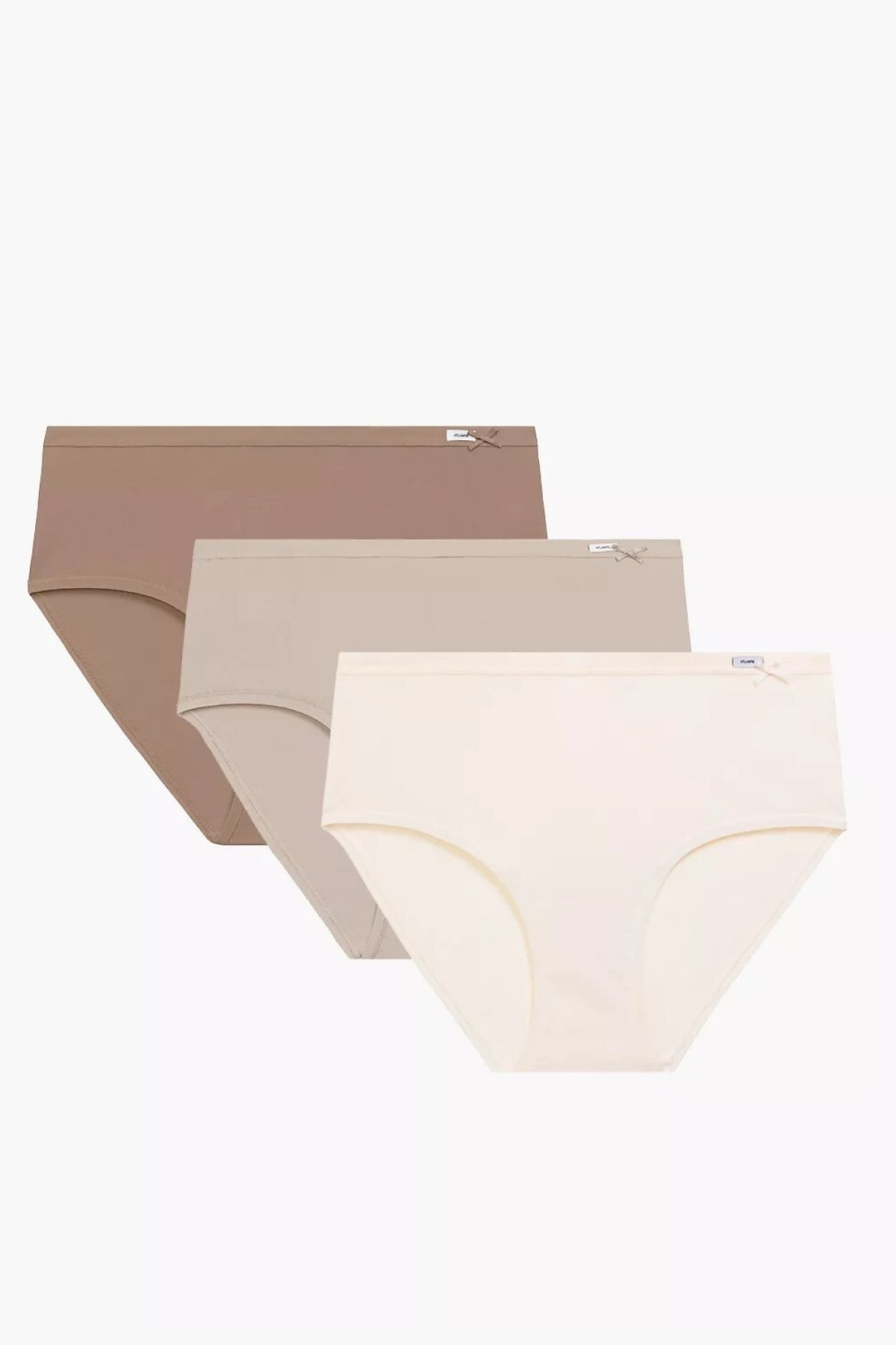 3 PACK kalhotky Atlantic 3CLP-004B - bavlna Béžová-ecru M