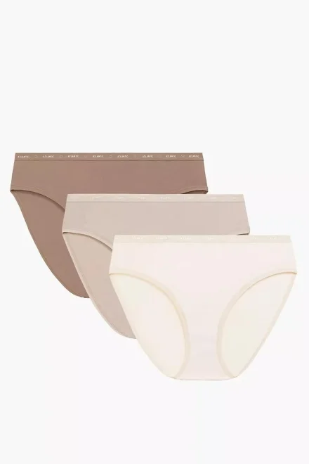 3 PACK kalhotky 3CLP-010B - bavlna - Béžová-ecru