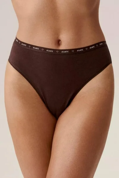 3 PACK kalhotky 3CLP-010B - bavlna - Hnědo-černá