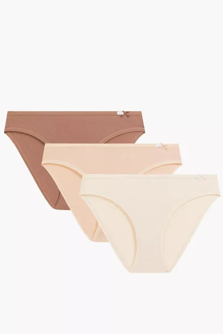 3 PACK kalhotky 3CLP-001/L26 - Krémová