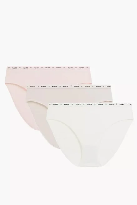 3 PACK kalhotky 3CLP-010/L26 - Ecru