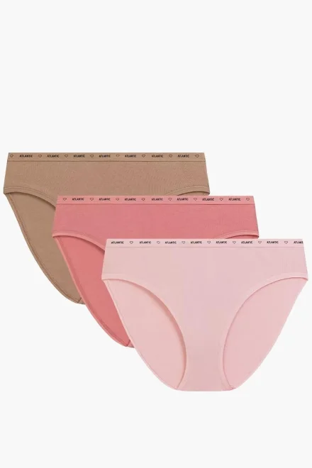 3 PACK kalhotky 3CLP-010/L26 - Světle růžová