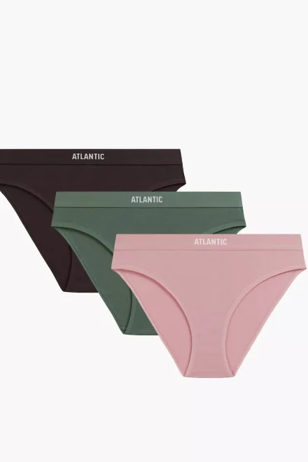 3PACK kalhotky 3CLP-012/Z26 - Zeleno-farebná